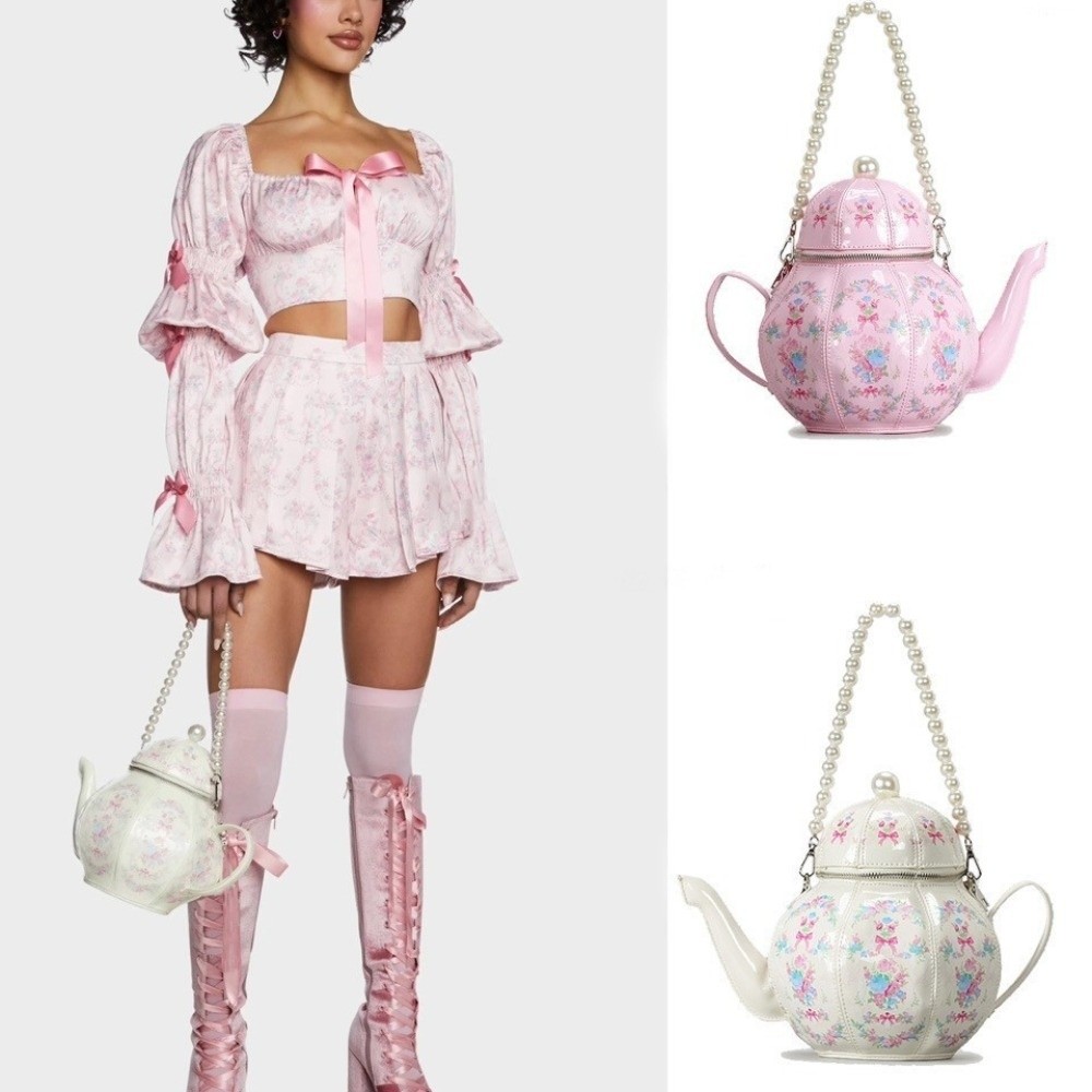 Luxury Bags Girls - New PU Leather Teapot Design Handbags