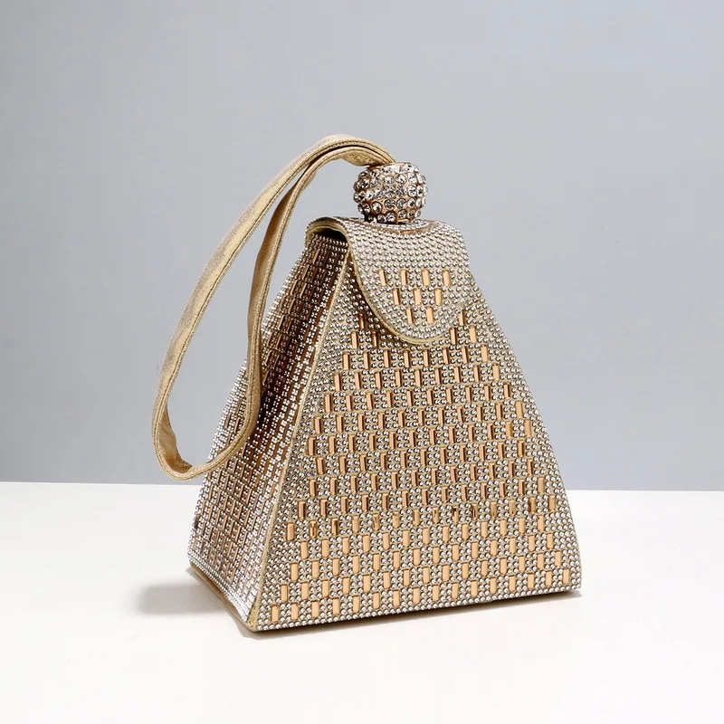 Luxury Bags Pyramid - Rhinestones Luxury Evening Bags For Women