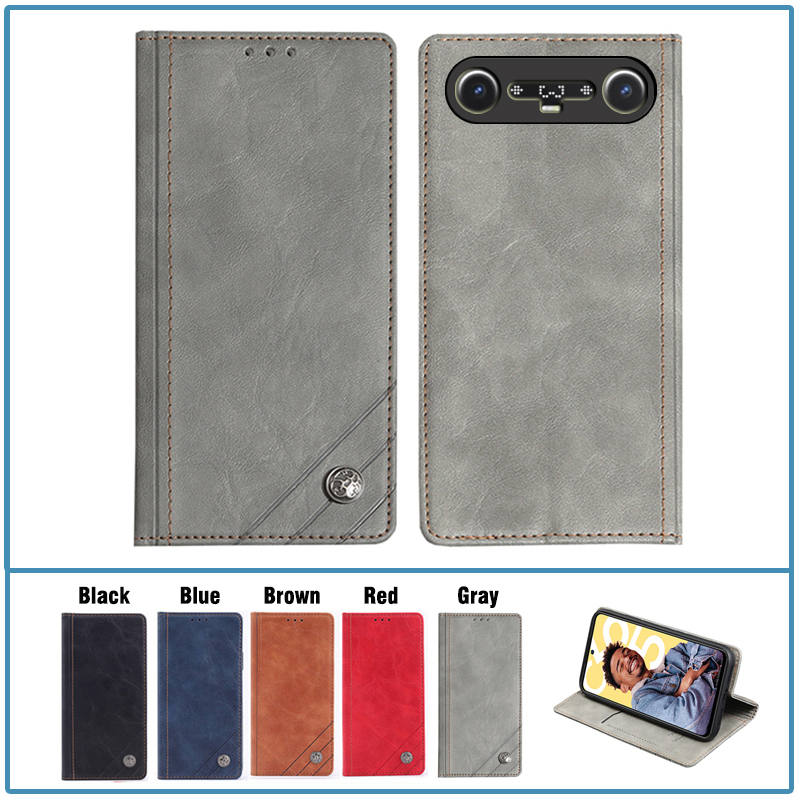 Briefcase Leather Slim - Flip Leather Case For Tecno Camon