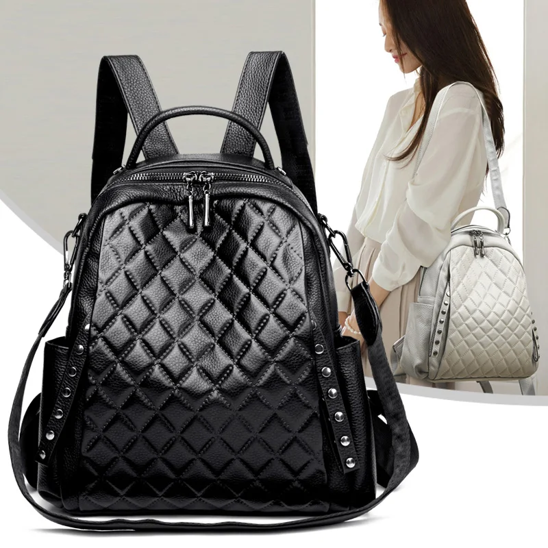 Genuine Leather Rucksack Women - Luxury Bags Girls recension och pris