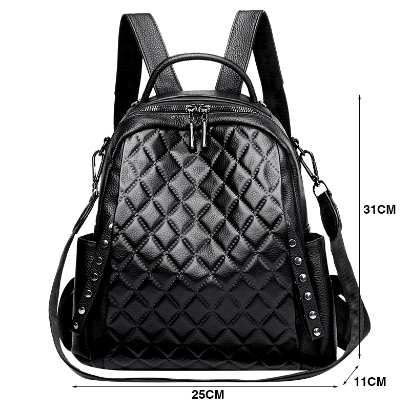 Genuine Leather Rucksack Women - Luxury Bags Girls recension och pris