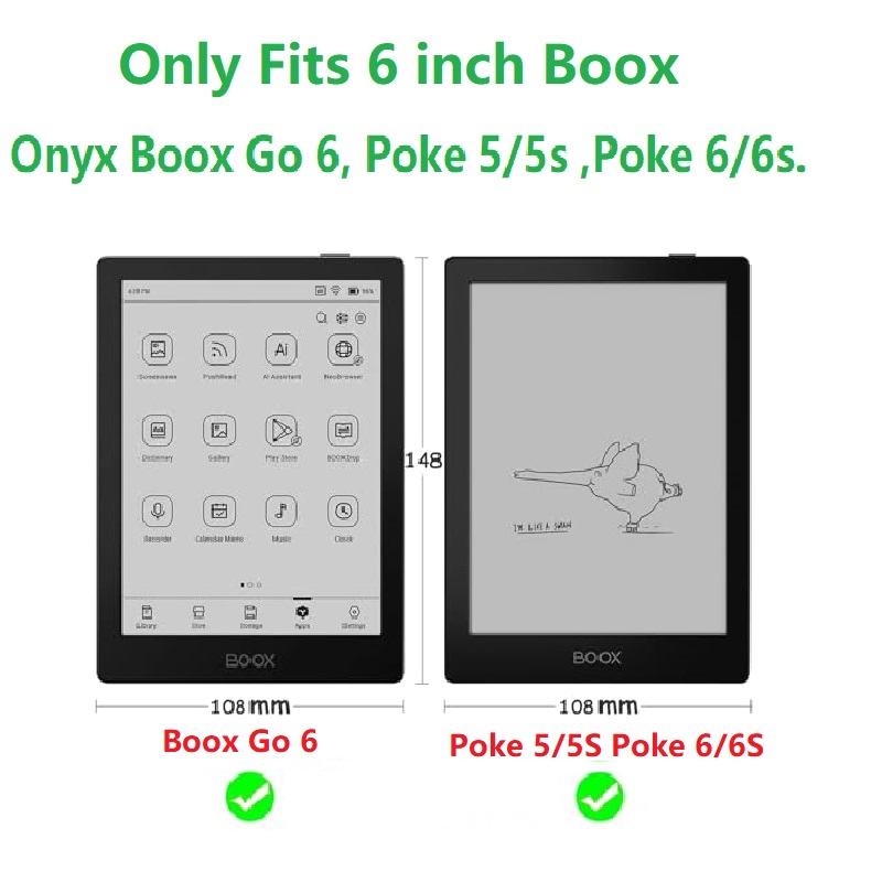 Case for Onyx Boox Go 6 Poke 5 - Briefcase Leather Slim recension och pris