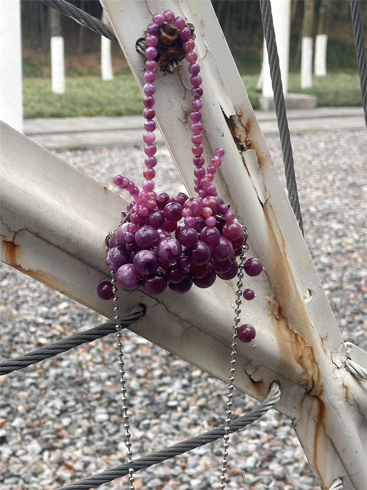 Girls Mini Purple Beaded  Clut - Luxury Bags Girls recension och pris