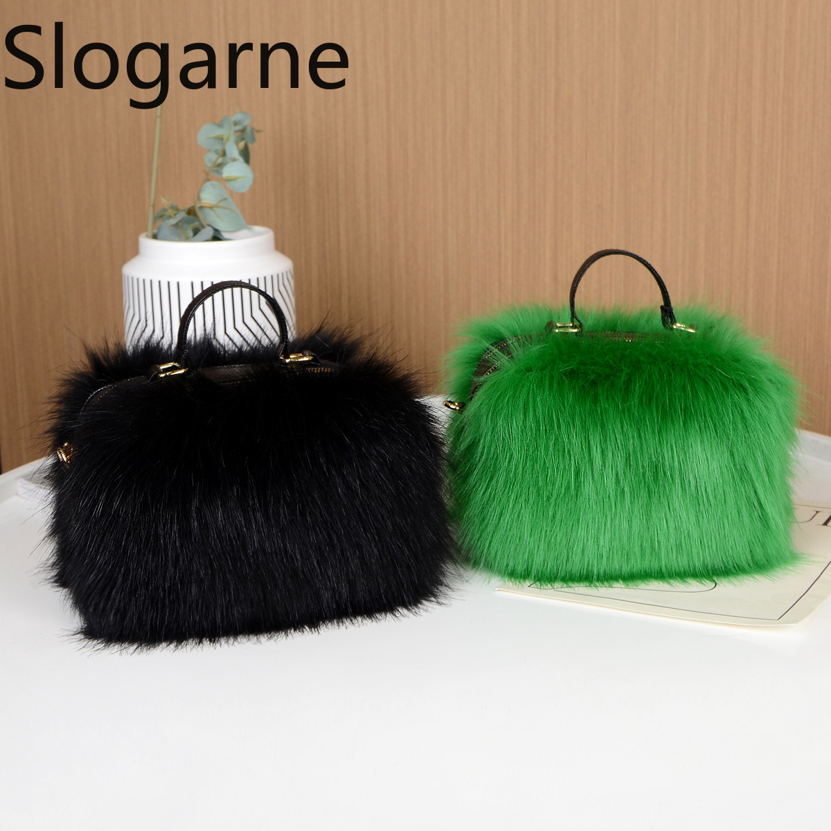 New High Quality Fox Fur Handb - Luxury Bags Girls recension och pris