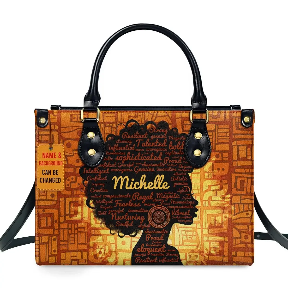 African Girl Print Leather Han - Luxury Bags Girls recension och pris