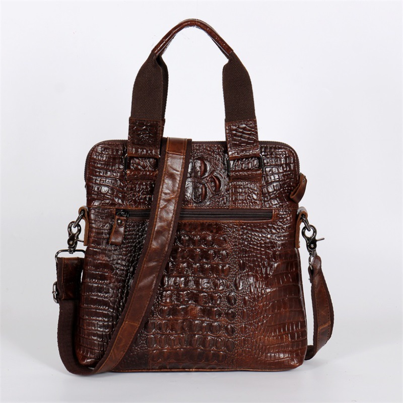 YETTIES Men's Slim Vertical La - Briefcase Leather Slim recension och pris